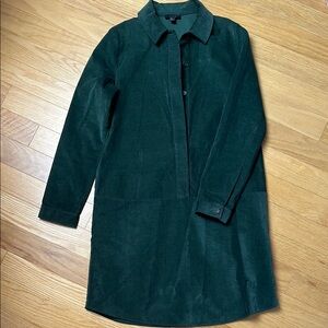 COS Forest Green Corduroy Dress with Button Front